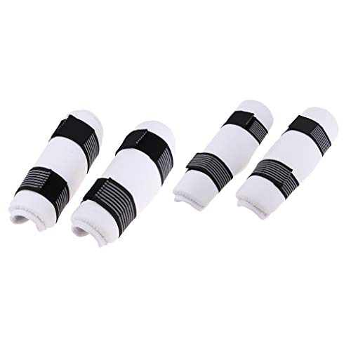 IPOTCH 2pcs Almohadilla Protector de Antebrazo y Codo + 2pcs Espinillera Protectora de Piernas para Boxeo, MMA, Sparring, Taekwondo, Lucha Libre IPOTCH 2pcs Almohadilla Protector de Antebrazo y Codo + 2pcs Espinillera Protectora de Piernas para Boxeo, MMA, Sparring, Taekwondo, Lucha Libre