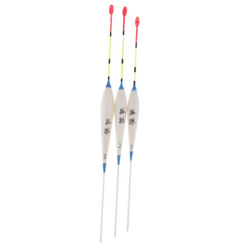 IPOTCH 3pcs Flotas de Madera de Balsa Brillante Bobbers Pesca de Altura Trolling Surf IPOTCH 3pcs Flotas de Madera de Balsa Brillante Bobbers Pesca de Altura Trolling Surf