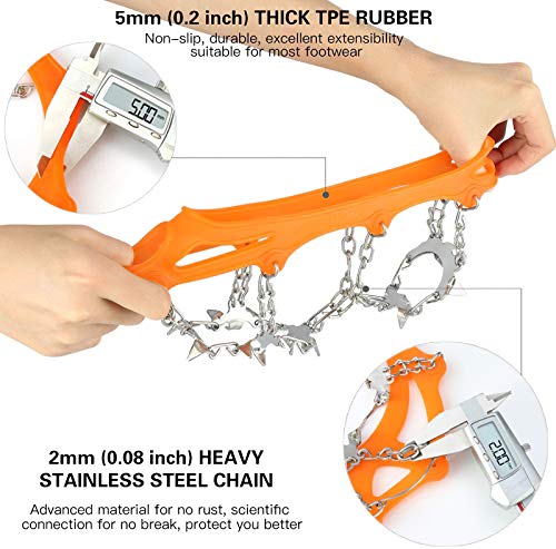 IPSXP Crampones, 19 Dientes Tacos de Tracción Nieve y Hielo Tracción para Invierno Deportes Montañismo Escalada Caminar Alpinismo Cámping Acampada Senderismo (M/L/XL) IPSXP Crampones, 19 Dientes Tacos de Tracción Nieve y Hielo Tracción para Invierno Deportes Montañismo Escalada Caminar Alpinismo Cámping Acampada Senderismo (M/L/XL)