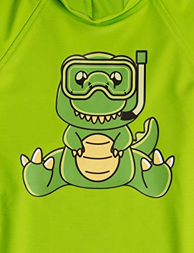 iQ-UV - Camiseta Infantil Unisex para Nadar y Jugar, Unisex niños, Camiseta, 815345, Verde neón, 92