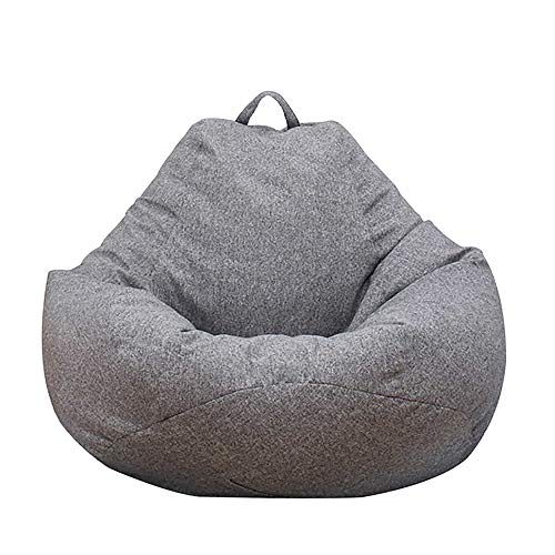 Iraza Puff Funda de Bean Bag Kit de Sillónes de Hinchables de Adulto Infantil para Sala Dormir (Gris, 70 * 80CM)