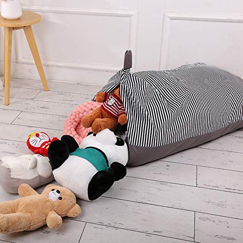 Iraza Puff Funda de Bean Bag,Puff para niños Infantil Kit de Sillónes de Hinchables,Color Gris,para Sala Dormir,127 x 89 x 76cm(Cebra)