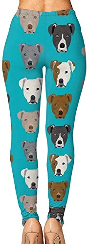 Irener Leggings de Entrenamiento Deportivo con pantalón de Yoga Pitbull Pattern High Waist Tummy Control Womens Yoga Workout Pantsn