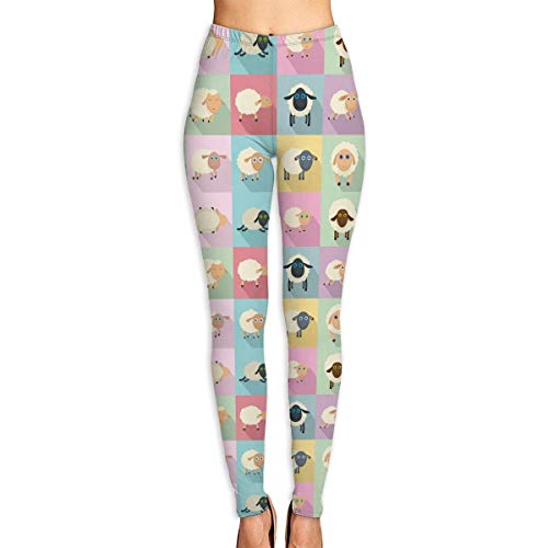 Irener Leggings de Entrenamiento Deportivo con pantalón de Yoga Sheep Cute 90 Degree Womens Compression Workout Leggings Irener Leggings de Entrenamiento Deportivo con pantalón de Yoga Sheep Cute 90 Degree Womens Compression Workout Leggings