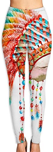 Irener Leggings de Entrenamiento Deportivo con pantalón de Yoga Watercolor Pattern of A Skull Womens Fitness Yoga Leggings for Sport Capri Yoga Pant (S-2XL)