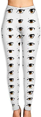 Irener Pantalon Yoga Different Eyes Women's Funny Print Yoga Leggings Pants Sport Capri Leggings Workout Pants Gym Tights