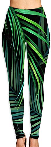 Irener Pantalon Yoga Yoga Pants Hawaiian Tropical Palm Leaves Holiday Womens Fitness Power Flex Yoga Pants Leggings