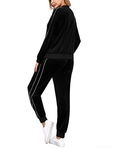 Irevial Conjunto de Chándal para Mujer de algodón, Cómodo Terciopelo Trajes de Manga Larga Chaquetas Deportivas con Cremallera Completa y Pantalones de Cintura Alta, Pijamas Set 2 Piezas Irevial Conjunto de Chándal para Mujer de algodón, Cómodo Terciopelo Trajes de Manga Larga Chaquetas Deportivas con Cremallera Completa y Pantalones de Cintura Alta, Pijamas Set 2 Piezas