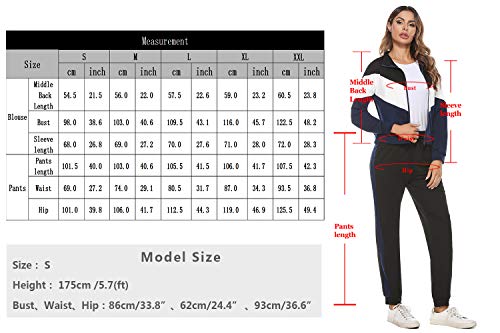 Irevial Conjunto de Chándal para Mujer de algodón,Trajes de Manga Larga Sudadera con Cremallera y Pantalones Largos de Cintura Alta 2 Piezas,Casual Sportswear para Correr Fitness Irevial Conjunto de Chándal para Mujer de algodón,Trajes de Manga Larga Sudadera con Cremallera y Pantalones Largos de Cintura Alta 2 Piezas,Casual Sportswear para Correr Fitness