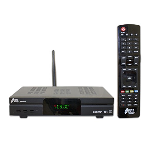 IRIS 9800 HD - Receptor de TV por satélite (Full HD, WiFi) color negro