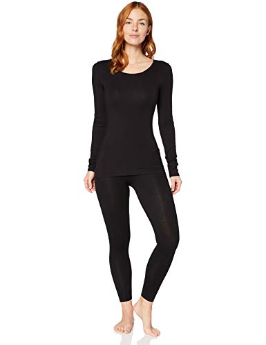Iris & Lilly Camiseta Térmica Extra Cálida de Manga Larga Mujer, Pack de 2, Negro (Black), S, Label: S Iris & Lilly Camiseta Térmica Extra Cálida de Manga Larga Mujer, Pack de 2, Negro (Black), S, Label: S