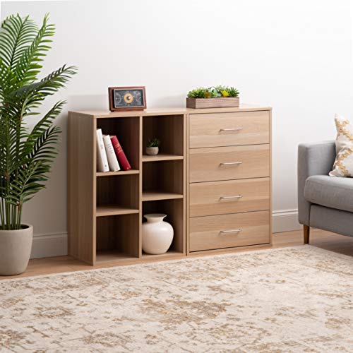 Iris Ohyama, Estante de almacenamiento para 6 cubos de madera MDF - Module Furniture CFR-9060 - Roble claro, L59 x A35 x A83.6 cm Iris Ohyama, Estante de almacenamiento para 6 cubos de madera MDF - Module Furniture CFR-9060 - Roble claro, L59 x A35 x A83.6 cm
