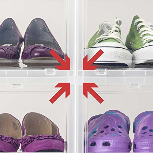 Iris Ohyama Shoes Box EUDF-M Lote de 3 Cajas de Almacenamiento para los Zapatos, 14 L, 35,5 x 28 x 18 cm Iris Ohyama Shoes Box EUDF-M Lote de 3 Cajas de Almacenamiento para los Zapatos, 14 L, 35,5 x 28 x 18 cm