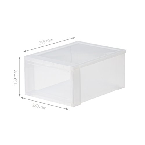 Iris Ohyama Shoes Box EUDF-M Lote de 3 Cajas de Almacenamiento para los Zapatos, 14 L, 35,5 x 28 x 18 cm Iris Ohyama Shoes Box EUDF-M Lote de 3 Cajas de Almacenamiento para los Zapatos, 14 L, 35,5 x 28 x 18 cm