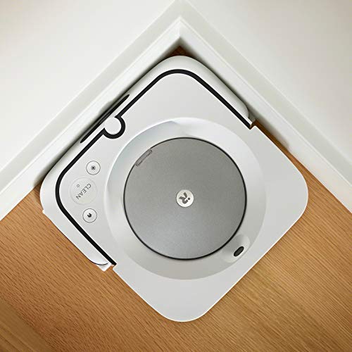 iRobot Braava jet m6134 Robot friegasuelos conectado, Pulverizador a presión y navegación avanzada, Friega y pasa mopa en seco, Grandes áreas, Recarga y reanuda el trabajo, Programable por App