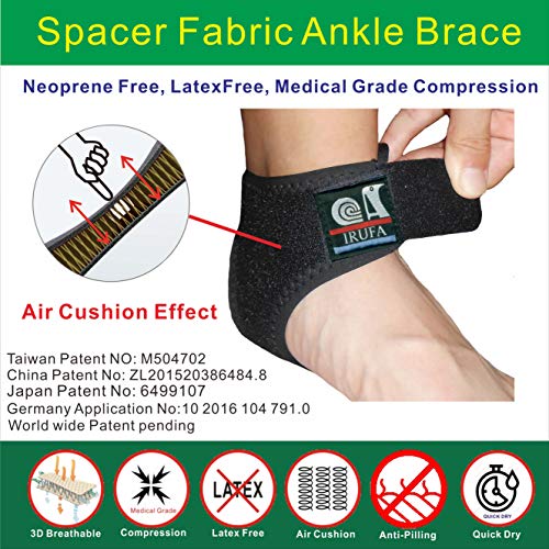 IRUFA, AN-OS-11, 3D transpirable tejido elástico patentado ajustable atlética Achillies Tendon tobillo envoltorio, fascitis plantar, alivio del dolor para esguinces, esguinces IRUFA, AN-OS-11, 3D transpirable tejido elástico patentado ajustable atlética Achillies Tendon tobillo envoltorio, fascitis plantar, alivio del dolor para esguinces, esguinces