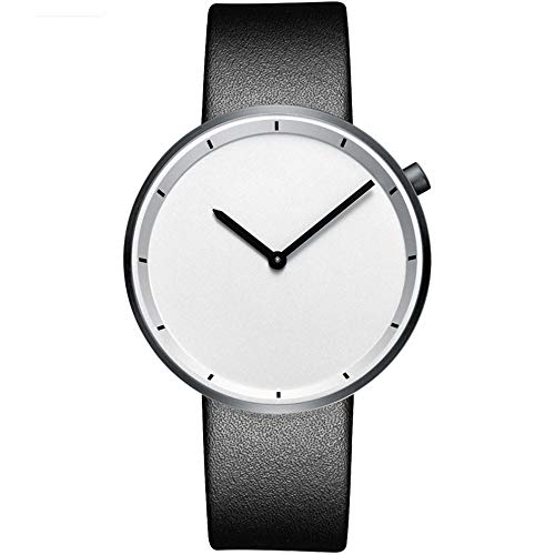 irugh Reloj de Cuarzo, Correa de Acero Inoxidable Retro Simple, Reloj de Cuarzo con cinturón, Reloj de Hombre Femenino Bauhaus, Reloj Casual, 30 cm Impermeable.