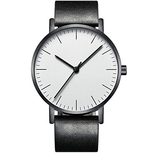 irugh Reloj de Cuarzo, Reloj de Cuarzo Simple Retro de Pareja de Acero Inoxidable, Reloj Bauhaus para Hombres y Mujeres, Correa de Reloj de Estudiante, Impermeable a 30 cm.