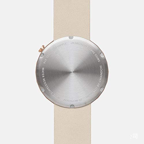 irugh Reloj de Cuarzo, Reloj para Hombre y para Mujer, Reloj Minimalista Bauhaus, Impermeable a 30 cm.
