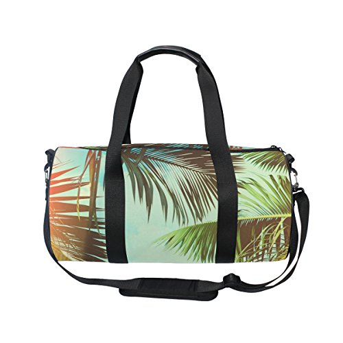 ISAOA Bolsa de Gimnasio Palma de Coco Palma Árbol Deportes Duffel Bolsa para Mujeres y Hombres