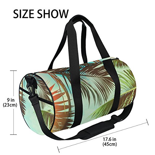 ISAOA Bolsa de Gimnasio Palma de Coco Palma Árbol Deportes Duffel Bolsa para Mujeres y Hombres ISAOA Bolsa de Gimnasio Palma de Coco Palma Árbol Deportes Duffel Bolsa para Mujeres y Hombres