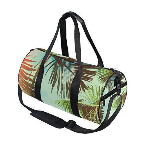 ISAOA Bolsa de Gimnasio Palma de Coco Palma Árbol Deportes Duffel Bolsa para Mujeres y Hombres