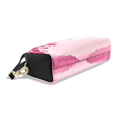 isaoa estuche bolsa de viaje para maquillaje, color rosa árbol Fabulous Love, gran capacidad luz portátil bolsa regalo para los niños niña mujer