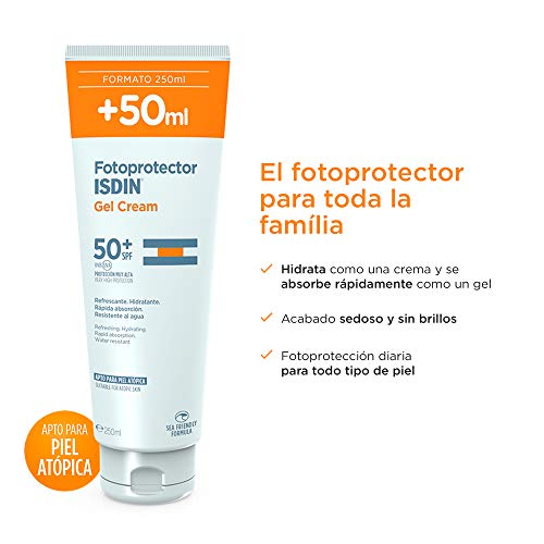 ISDIN Fotoprotector Gel Cream SPF 50+ 250 ml Crema Solar Corporal refrescante e hidratante