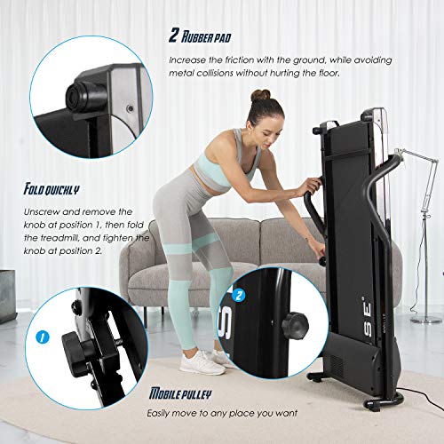 ISE - Cinta de correr plegable, motorizada 10 km/h 750 W, velocidad ajustable, pantalla LCD, ideal para el hogar y la oficina, alfombra de caminar eléctrica con 4 programas, SY1006 ISE - Cinta de correr plegable, motorizada 10 km/h 750 W, velocidad ajustable, pantalla LCD, ideal para el hogar y la oficina, alfombra de caminar eléctrica con 4 programas, SY1006