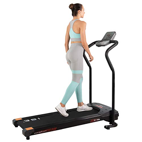 ISE - Cinta de correr plegable, motorizada 10 km/h 750 W, velocidad ajustable, pantalla LCD, ideal para el hogar y la oficina, alfombra de caminar eléctrica con 4 programas, SY1006 ISE - Cinta de correr plegable, motorizada 10 km/h 750 W, velocidad ajustable, pantalla LCD, ideal para el hogar y la oficina, alfombra de caminar eléctrica con 4 programas, SY1006