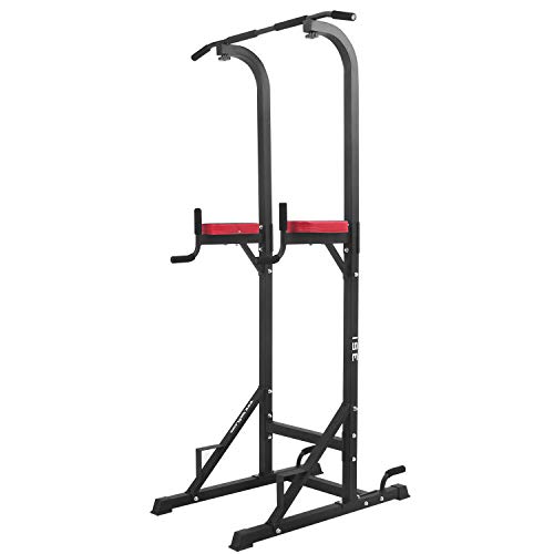 ISE Estación de Musculación, Torre de Gimnasio Entrenamiento Multifuncional, Multiestación con Barra de Dominadas Fitness, Power Tower de Pull-up para Ejercicio Fuerza Gimnasia Professional, SY-5607