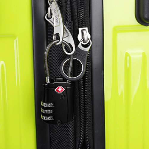 ISIYINER Candados de código de seguridad con combinaciones de 4 dígitos para maleta de gimnasio, caja de herramientas, gabinete, cobertizo y equipaje Tsa Negro
