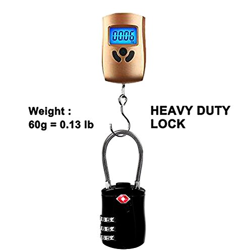 ISIYINER Candados de código de seguridad con combinaciones de 4 dígitos para maleta de gimnasio, caja de herramientas, gabinete, cobertizo y equipaje Tsa Negro