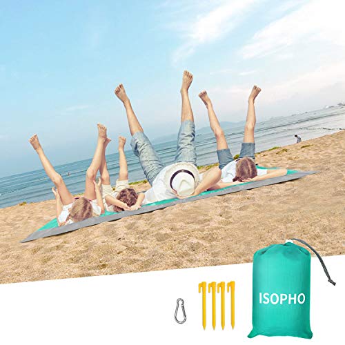 ISOPHO Alfombra de Playa Esterilla Playa, Manta Picnic Impermeable Manta de Picnic 210 X 200cm Manta de Playa con 4 Clavos Fijos, Alfombra de Picnic Bordes Reforzados para la Playa, Camping, y Picnic ISOPHO Alfombra de Playa Esterilla Playa, Manta Picnic Impermeable Manta de Picnic 210 X 200cm Manta de Playa con 4 Clavos Fijos, Alfombra de Picnic Bordes Reforzados para la Playa, Camping, y Picnic