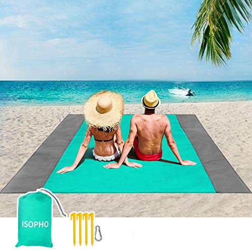 ISOPHO Alfombra de Playa Esterilla Playa, Manta Picnic Impermeable Manta de Picnic 210 X 200cm Manta de Playa con 4 Clavos Fijos, Alfombra de Picnic Bordes Reforzados para la Playa, Camping, y Picnic ISOPHO Alfombra de Playa Esterilla Playa, Manta Picnic Impermeable Manta de Picnic 210 X 200cm Manta de Playa con 4 Clavos Fijos, Alfombra de Picnic Bordes Reforzados para la Playa, Camping, y Picnic