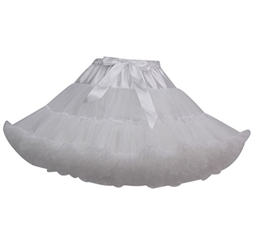 ISSHE Falda Tul Capas Faldas de Tul Falda Capa Tutu Mujer Disfraces con Tutu Tutus para Adultos Disfraz Adulto Tutú Pettiskirt Volantes Tulle Ballet Pollera de Tul Princesas Danza Blanquecino