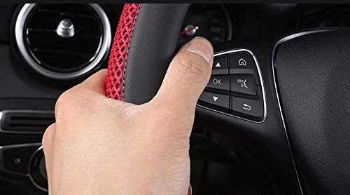Istn - Funda de Volante de Seda de Hielo Transpirable Antideslizante para Unisex rojo Istn - Funda de Volante de Seda de Hielo Transpirable Antideslizante para Unisex rojo