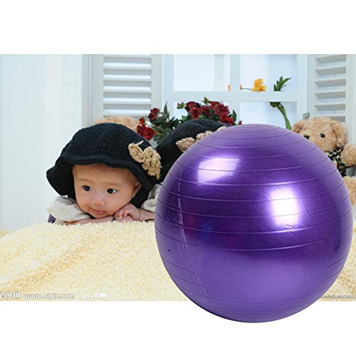 Isuper Pelota de Ejercicio de Yoga Ejercicio de Equilibrio Formación Clase de Yoga Gym Bola de la Base Gymball PVC 45cm / 17.7inch púrpura