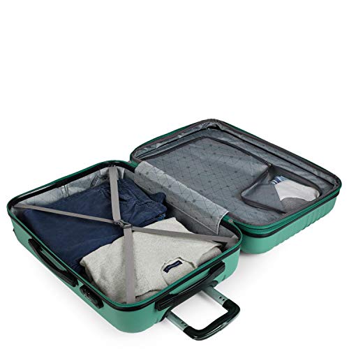 ITACA - Juego Maletas de Viaje 4 Ruedas Trolley abs. Extensibles rígidas s y Ligeras. Mango Asas candado. pequeña Cabina Low Cost, Mediana y Grande. t71500, Color Verde Menta