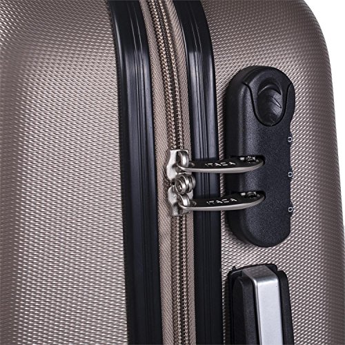 ITACA - Maleta Cabina de Viaje Rígida 4 Ruedas Trolley 55 cm ABS. Equipaje de Mano. Pequeña Práctica Cómoda y Ligera Low Cost Ryanair, Estudiante. 71150, Color Champagne ITACA - Maleta Cabina de Viaje Rígida 4 Ruedas Trolley 55 cm ABS. Equipaje de Mano. Pequeña Práctica Cómoda y Ligera Low Cost Ryanair, Estudiante. 71150, Color Champagne