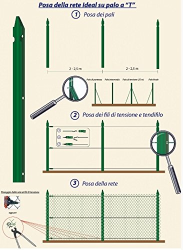 ITALFROM Rayo a L de Hierro galvanizado a cálido – Altura 120 cm – Soporte para Postes de Valla 2249