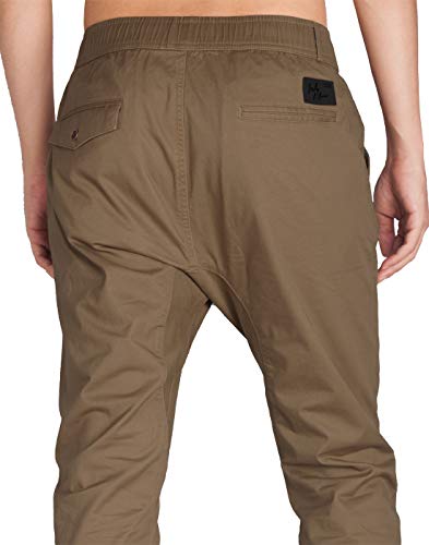 ITALY MORN Hombre Jogging Pantalones Stretch Skinny Largo XL Café ITALY MORN Hombre Jogging Pantalones Stretch Skinny Largo XL Café