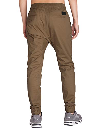 ITALY MORN Hombre Jogging Pantalones Stretch Skinny Largo XL Café ITALY MORN Hombre Jogging Pantalones Stretch Skinny Largo XL Café