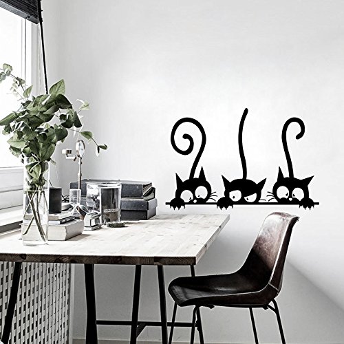 iTemer 1 artículo Pegatinas pared decorativas Vinilos decorativos pared dormitorio Stickers Decoracion pared Elegante y hermoso Gato de dibujos animados Negro 20 * 30 cm iTemer 1 artículo Pegatinas pared decorativas Vinilos decorativos pared dormitorio Stickers Decoracion pared Elegante y hermoso Gato de dibujos animados Negro 20 * 30 cm