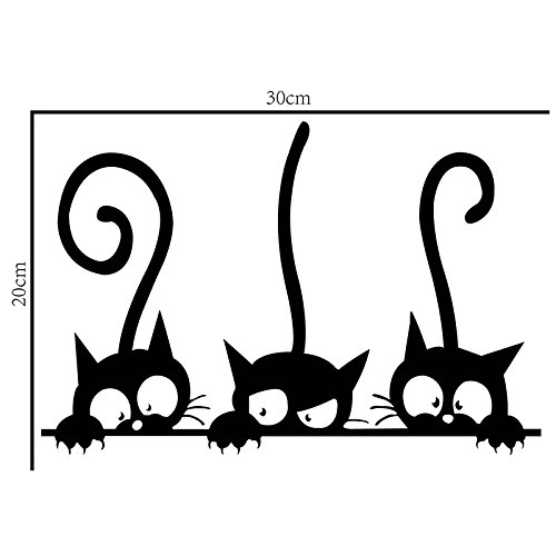 iTemer 1 artículo Pegatinas pared decorativas Vinilos decorativos pared dormitorio Stickers Decoracion pared Elegante y hermoso Gato de dibujos animados Negro 20 * 30 cm iTemer 1 artículo Pegatinas pared decorativas Vinilos decorativos pared dormitorio Stickers Decoracion pared Elegante y hermoso Gato de dibujos animados Negro 20 * 30 cm
