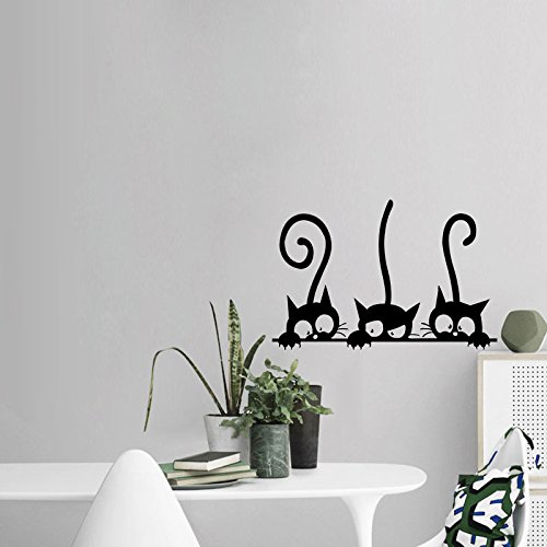 iTemer 1 artículo Pegatinas pared decorativas Vinilos decorativos pared dormitorio Stickers Decoracion pared Elegante y hermoso Gato de dibujos animados Negro 20 * 30 cm iTemer 1 artículo Pegatinas pared decorativas Vinilos decorativos pared dormitorio Stickers Decoracion pared Elegante y hermoso Gato de dibujos animados Negro 20 * 30 cm