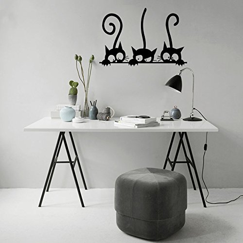iTemer 1 artículo Pegatinas pared decorativas Vinilos decorativos pared dormitorio Stickers Decoracion pared Elegante y hermoso Gato de dibujos animados Negro 20 * 30 cm iTemer 1 artículo Pegatinas pared decorativas Vinilos decorativos pared dormitorio Stickers Decoracion pared Elegante y hermoso Gato de dibujos animados Negro 20 * 30 cm