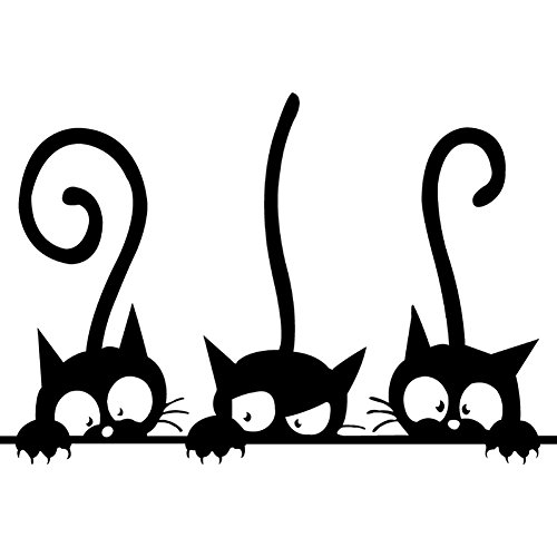 iTemer 1 artículo Pegatinas pared decorativas Vinilos decorativos pared dormitorio Stickers Decoracion pared Elegante y hermoso Gato de dibujos animados Negro 20 * 30 cm iTemer 1 artículo Pegatinas pared decorativas Vinilos decorativos pared dormitorio Stickers Decoracion pared Elegante y hermoso Gato de dibujos animados Negro 20 * 30 cm