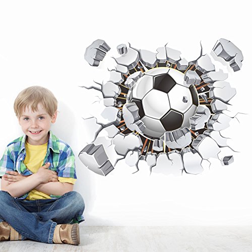 iTemer 1 set pegatinas pared decorativas Stickers Vinilos decorativos pared dormitorio 3D decoracion pared Elegante y hermoso Fútbol Negro 40cm * 50cm iTemer 1 set pegatinas pared decorativas Stickers Vinilos decorativos pared dormitorio 3D decoracion pared Elegante y hermoso Fútbol Negro 40cm * 50cm