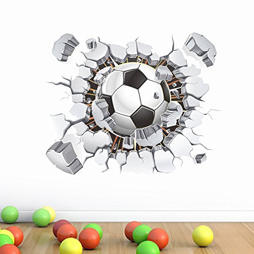 iTemer 1 set pegatinas pared decorativas Stickers Vinilos decorativos pared dormitorio 3D decoracion pared Elegante y hermoso Fútbol Negro 40cm * 50cm iTemer 1 set pegatinas pared decorativas Stickers Vinilos decorativos pared dormitorio 3D decoracion pared Elegante y hermoso Fútbol Negro 40cm * 50cm